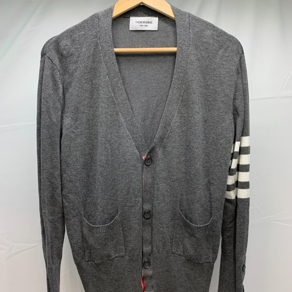 Thom Browne Other - THOM BROWNE Four Button Grey Cotton Cardigan